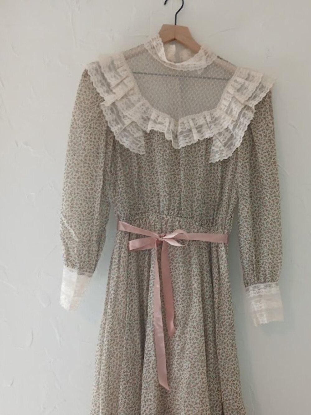 Vintage 70's Floral Cottagecore Prairie Dress Gunne Sax Style Size 13-14